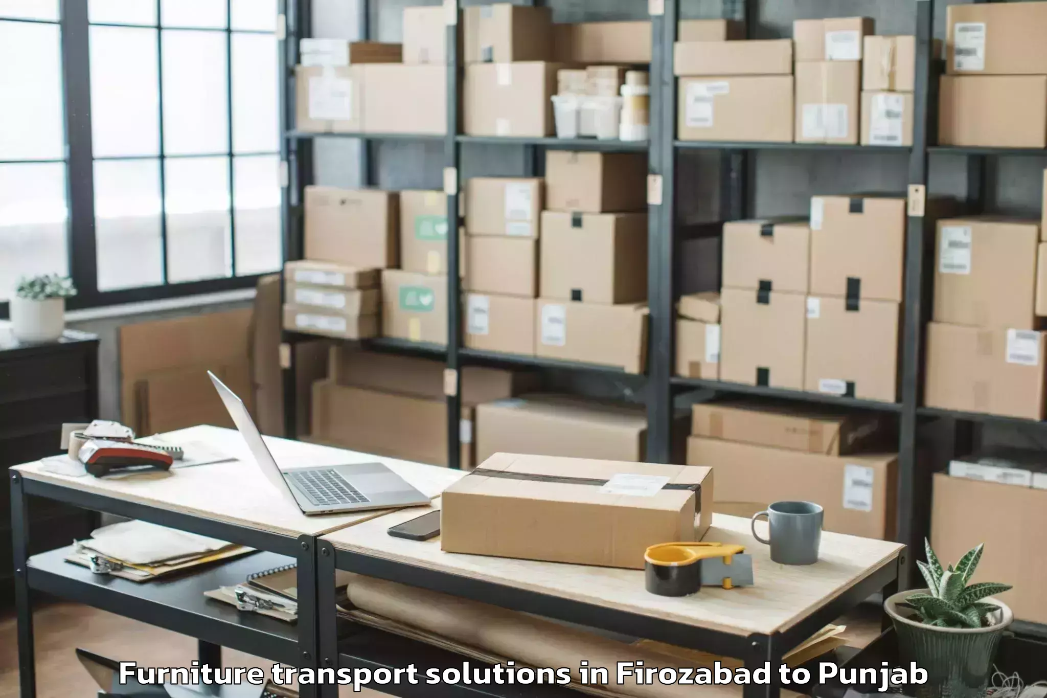 Easy Firozabad to Mukerian Furniture Transport Solutions Booking